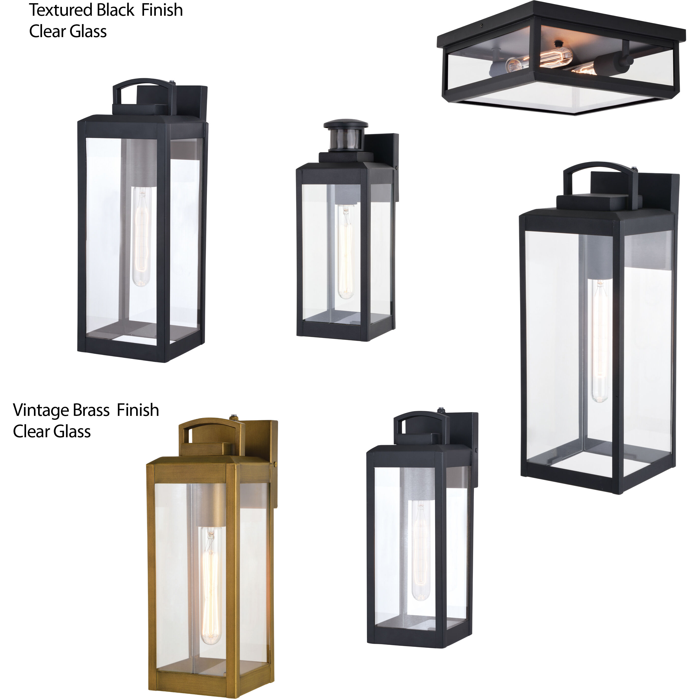 Kinzie LED 19 inch Textured Black Outdoor Wall